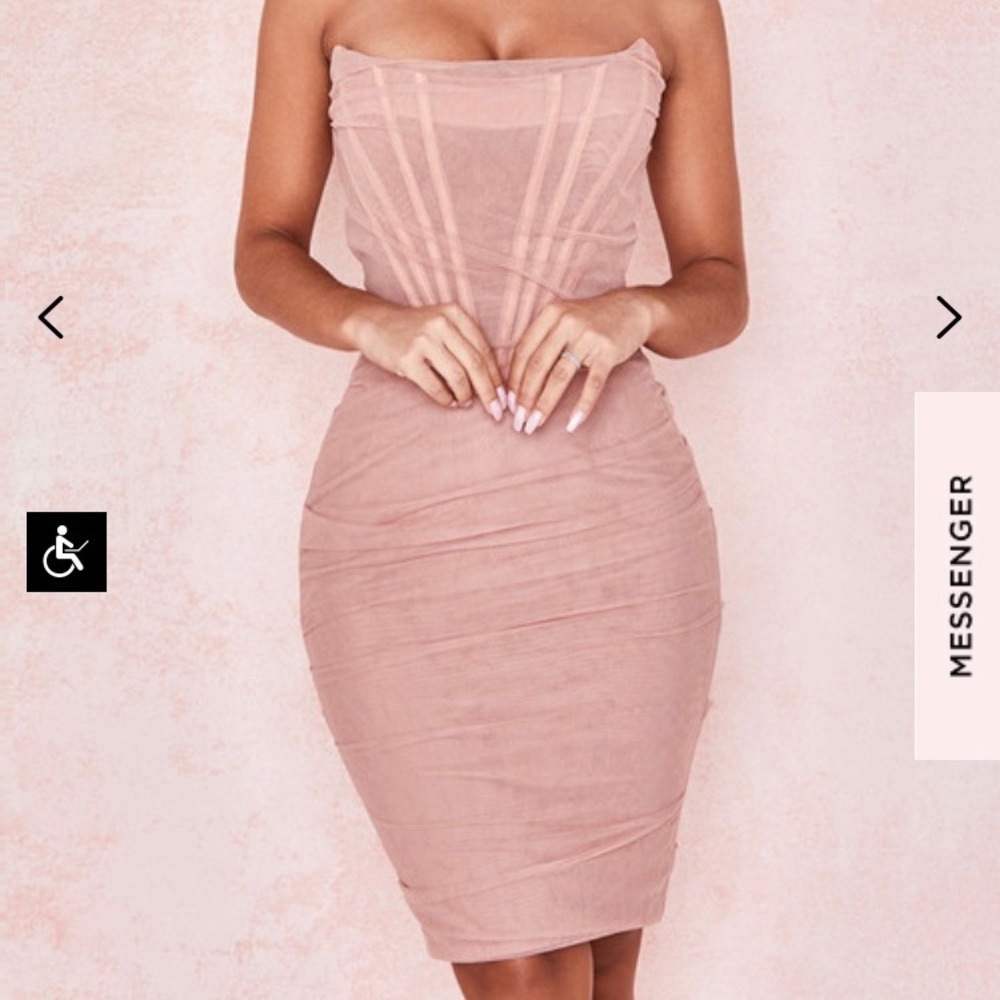 House of CB nude corset dress